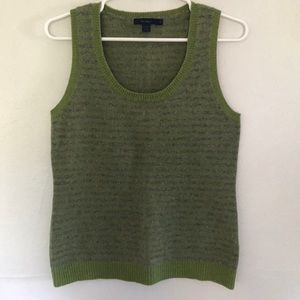 Boden Green Stripe Wool Sweater Vest